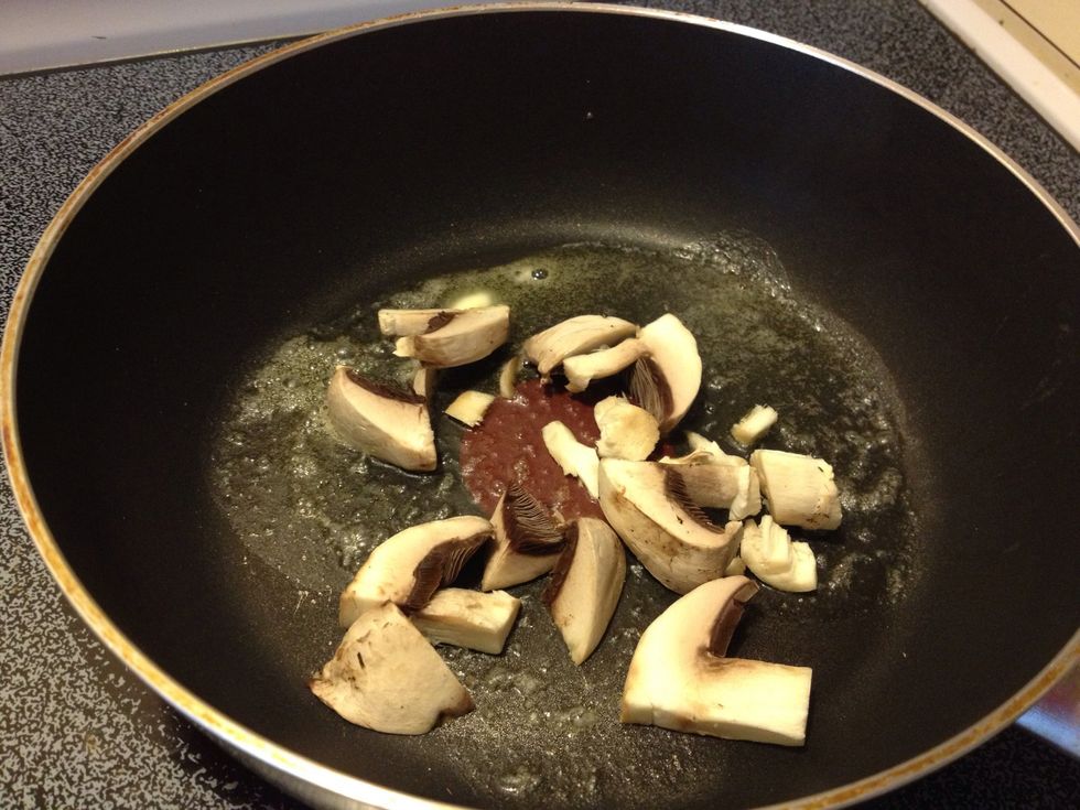 Add shrooms if using and saut\u00e9. Saut\u00e9ing them first is sooo much better than adding them to the beaten eggs, and then cooking