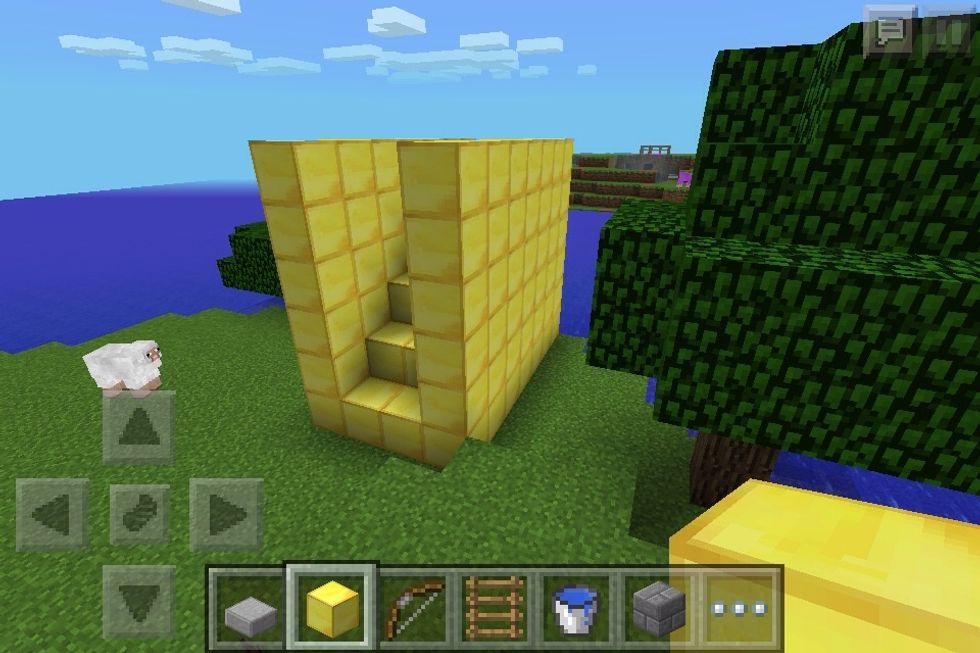 Add six block tall walls on both sides.