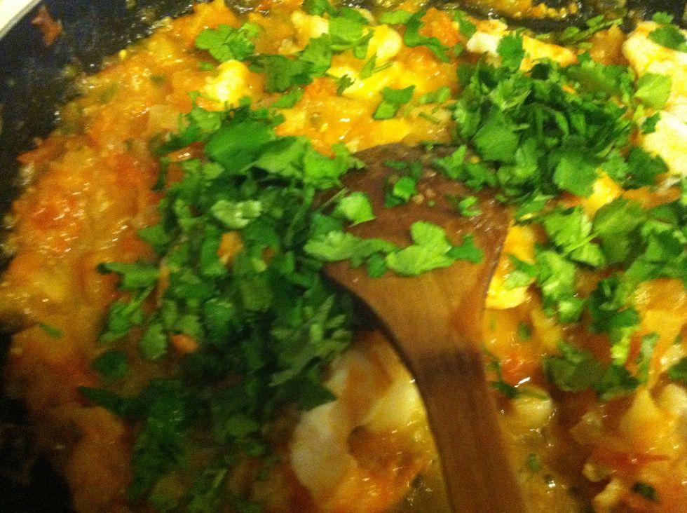 Add sliced cilantro \u27a1