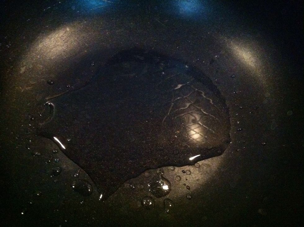 add small amount of oil in pan