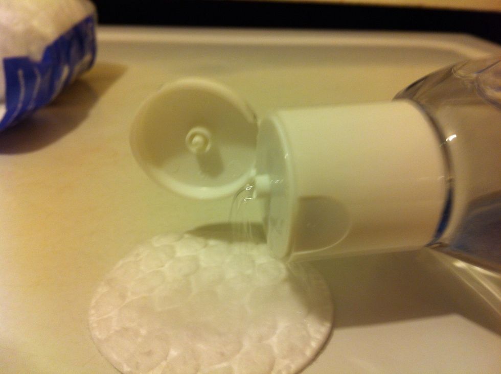 Add small amount of Witch hazel to cotton round. If you have one of those empty round jars, can stack in that and add Witch hazel for ready use for the teenager.  Great for acne!