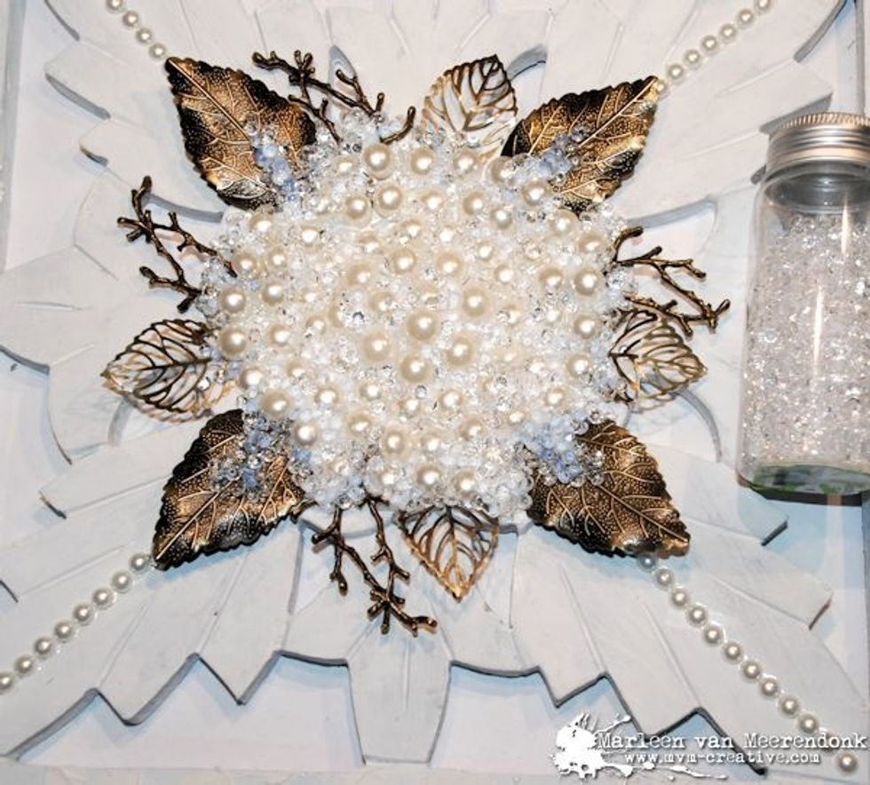 Add small crystals to fill the gaps.