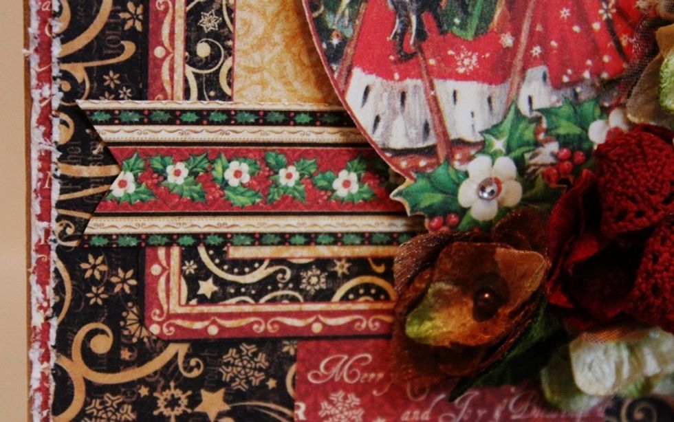 Add small St Nicolas banner flag to top of card.