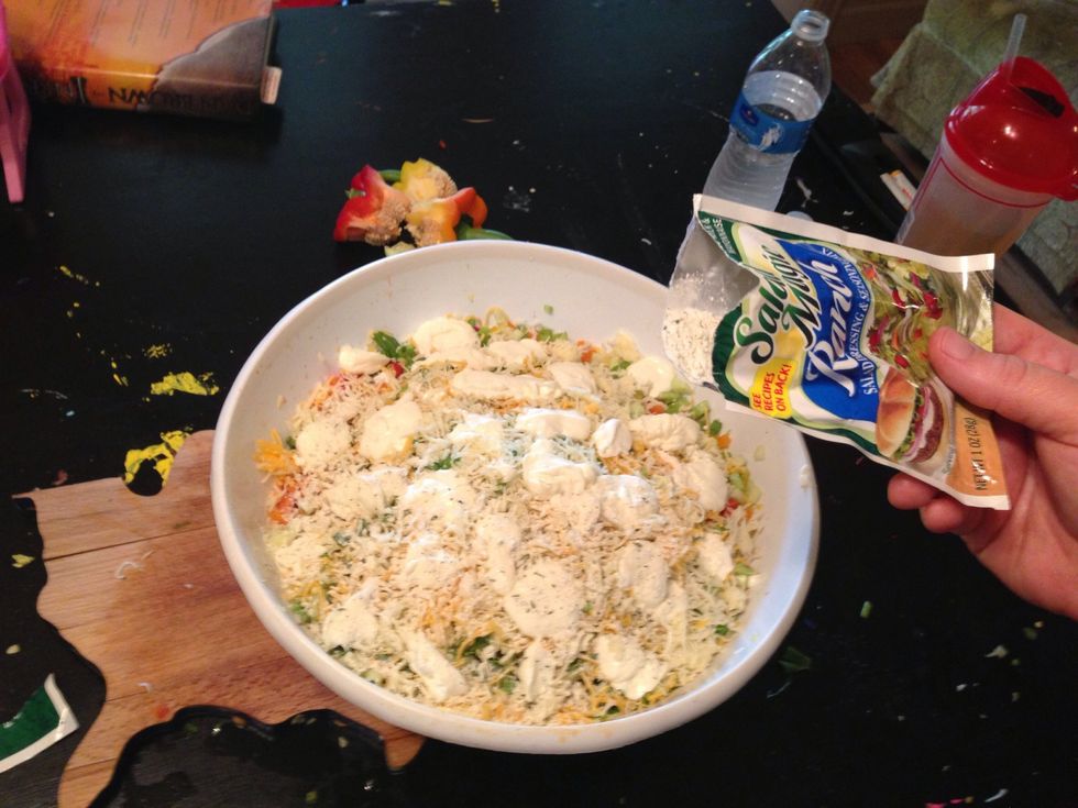 Add small teaspoons of mayo.