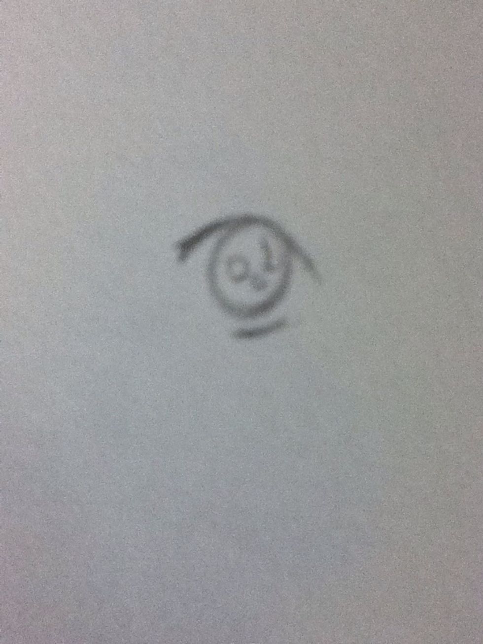 Add smaller circles to show where the light is shining off the eye