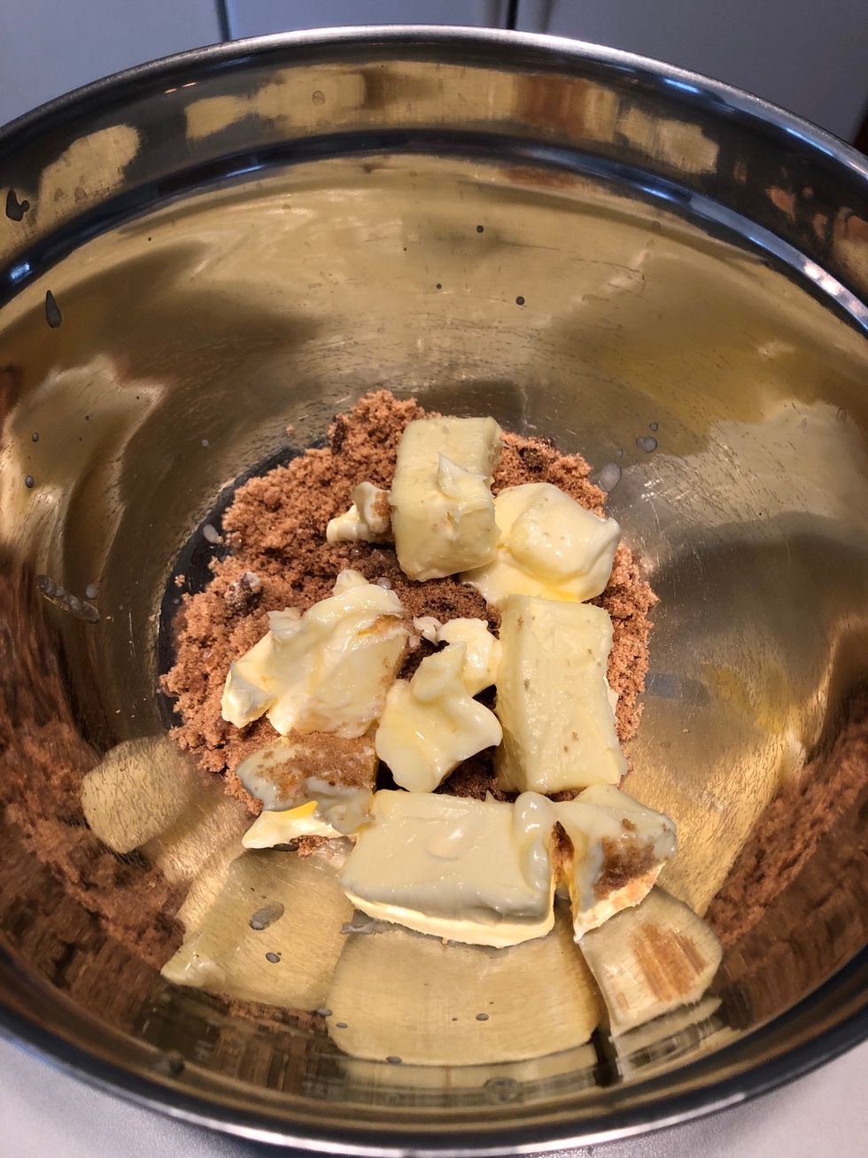 Add softened butter.