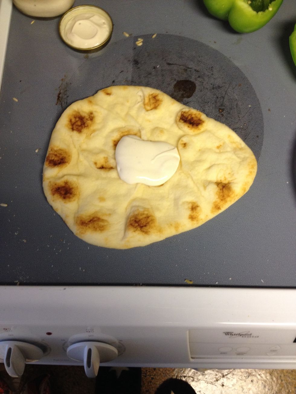 Add some Alfredo sauce, any flavor is good whatever floats your boat.