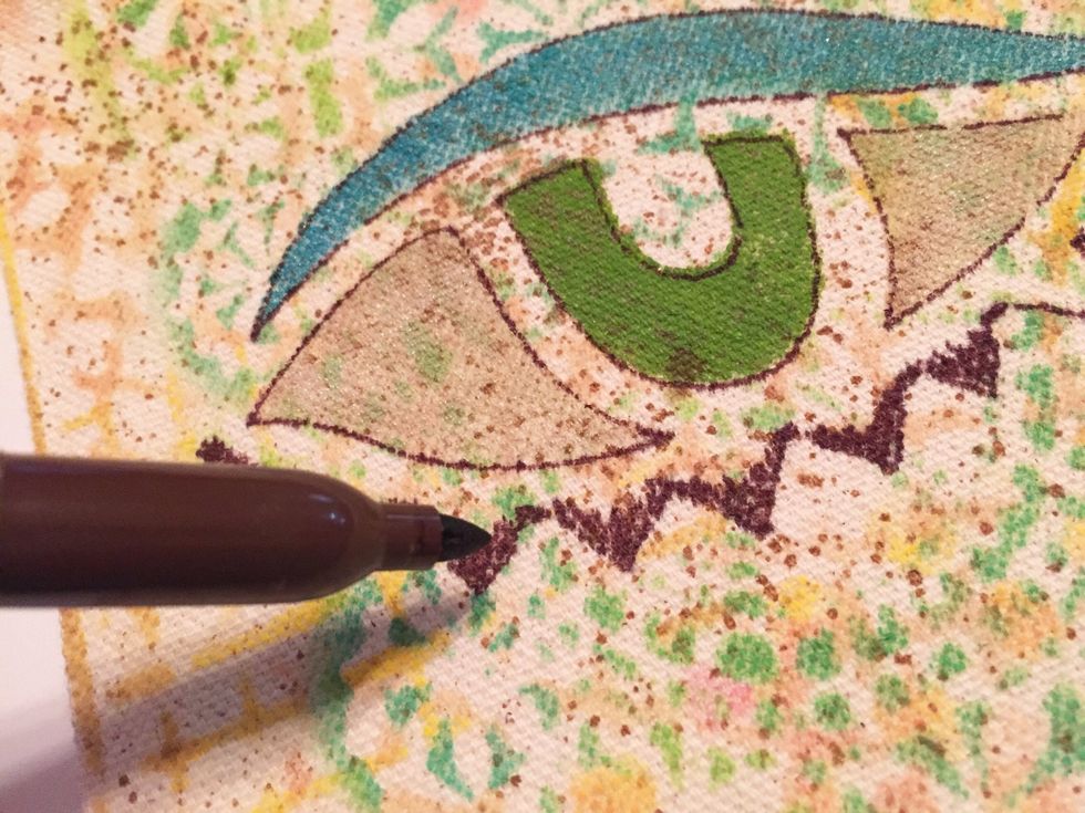 add some "artistic" touches to the lashes as well as the eye.