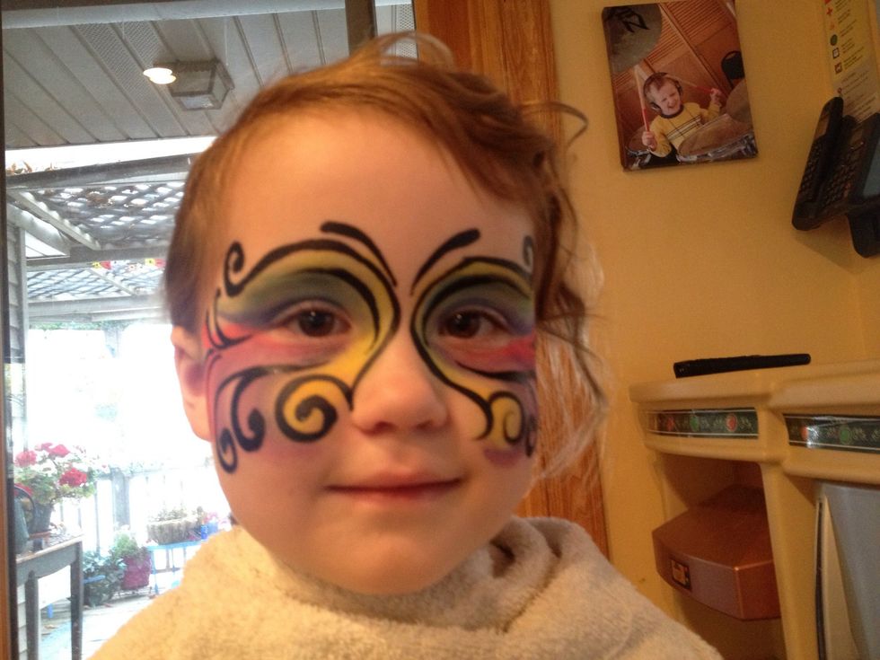 Add some black swirls. I used Wolfe black for this.