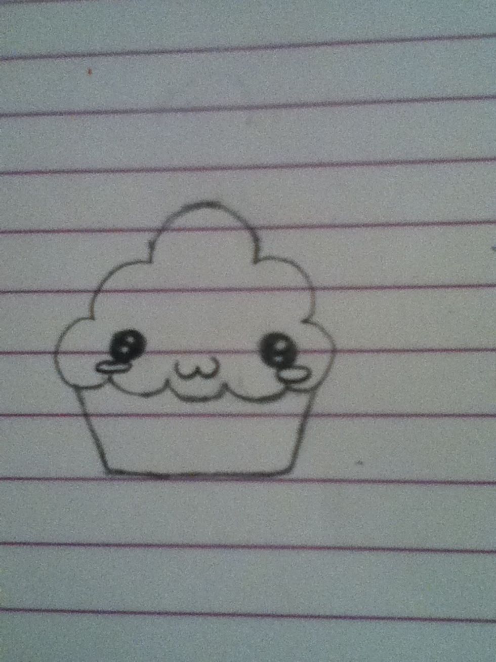 Add some blushing cheeks and a mouth :)