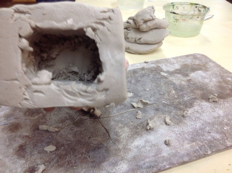 Add some clay pieces in the corner