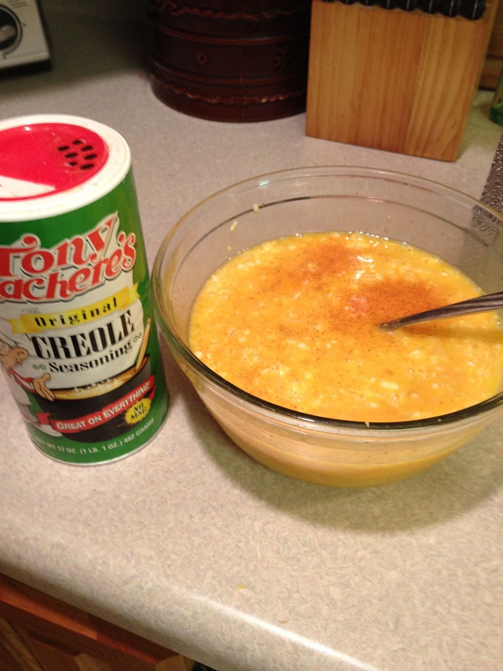 Add some Creole seasoning.