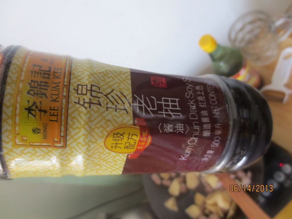 Add some dark soy sauce to cook into the potatoes and let potatoes cook through for about ten minutes