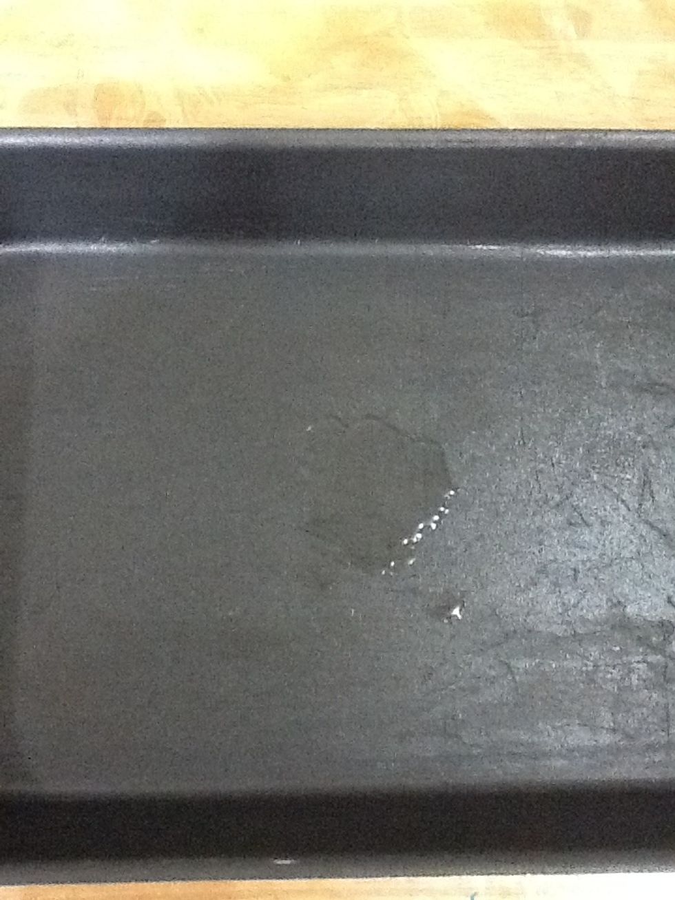 Add some drops off oil and distributed on the plate.