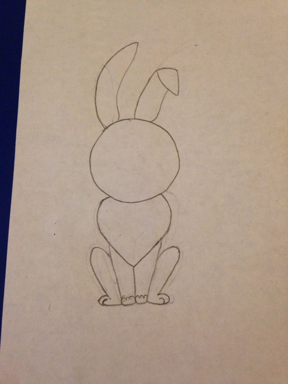 Add some ears, be creative. I made one of my ears flop down a bit, do what ever you want! :)