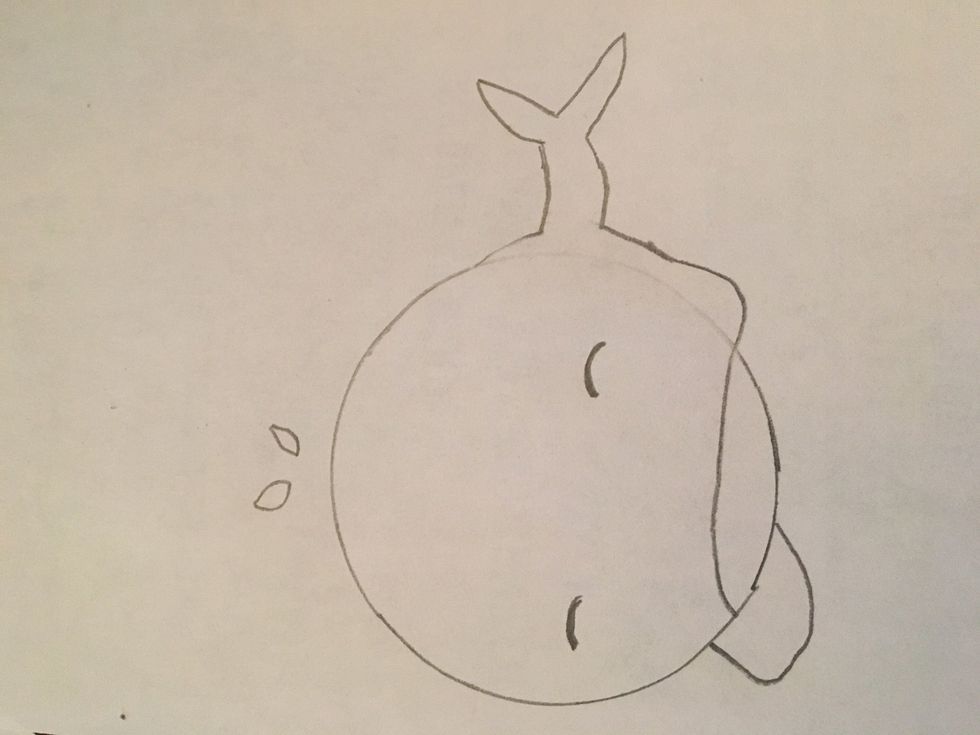 Add some eyes and water coming out of a blow hole