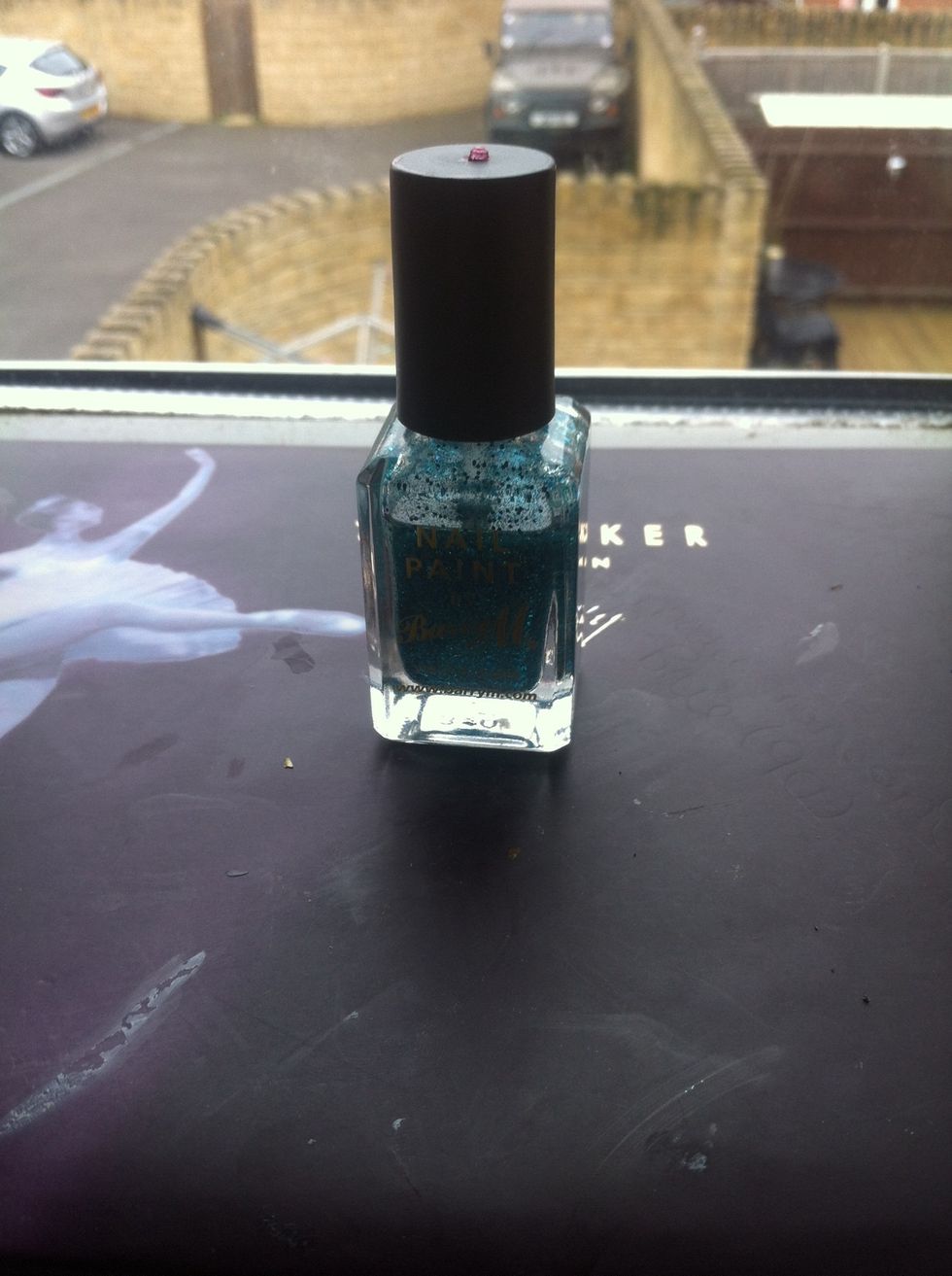 Add some glitter polish. This is the right time to add gems if you want.