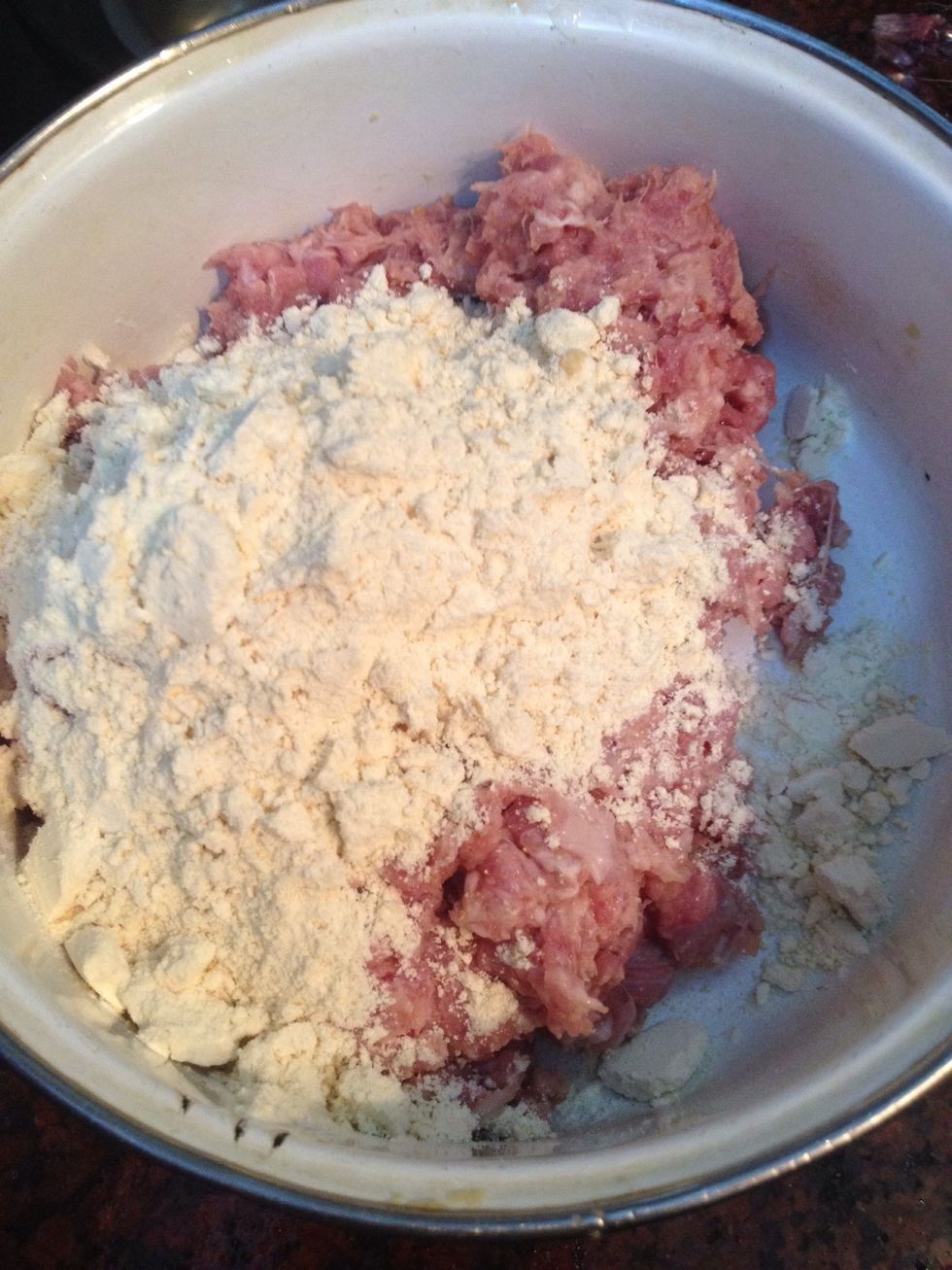 Add some gram flour accordingly