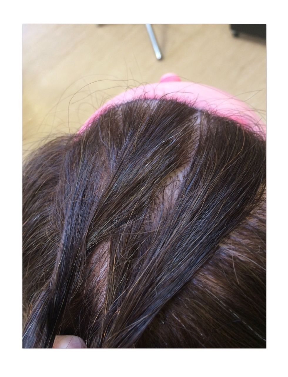 Add some hair to the right strand before crossing it under the middle strand