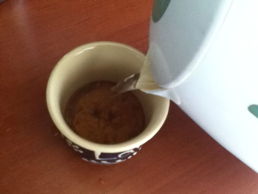 Add some (hot) water,what you prefer. When you don't like the strong taste of cinnamon and lemon you can add more water. You can vary by adding tea or juice.