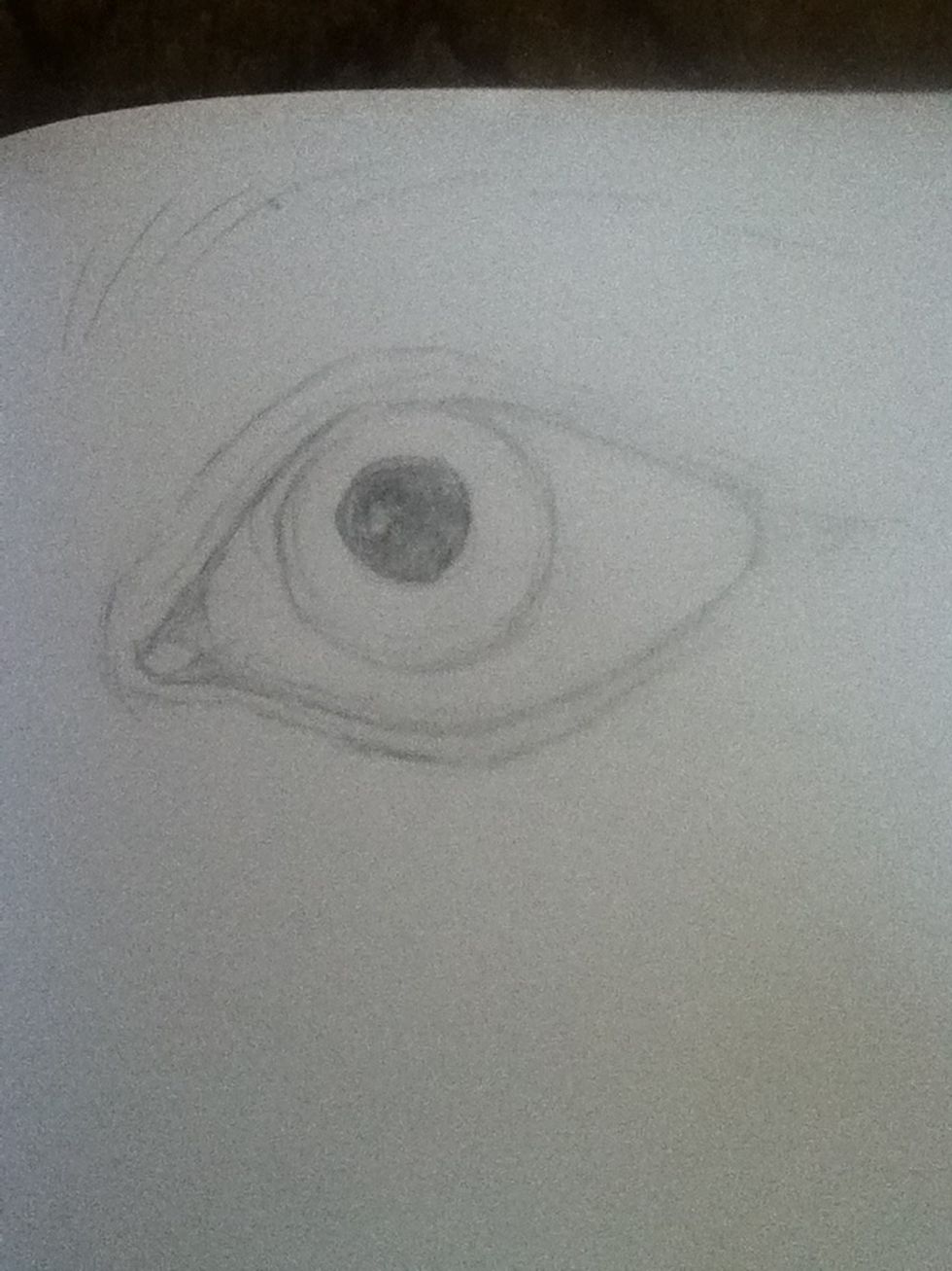 Add some lines around the eye to make it more realistic.