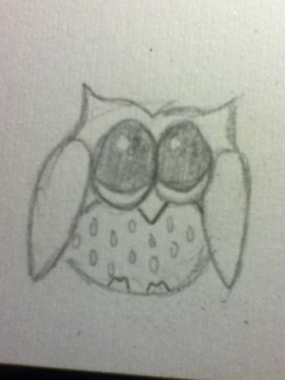 Add some little 'm's down the bottom (these are the feet or claws or whatever you want to call them)