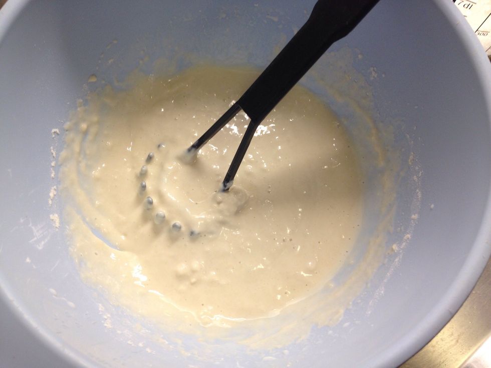 Add some of the milk.