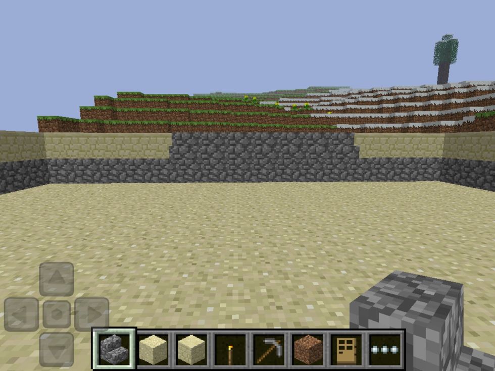 Add some of the white bricks and some steps