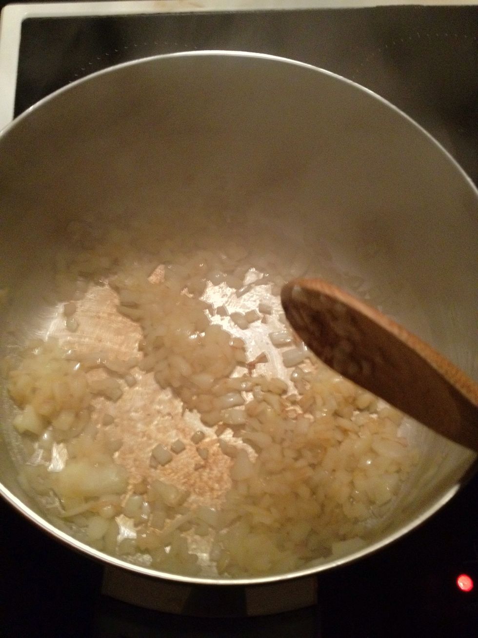 Add some oil and brown your onion