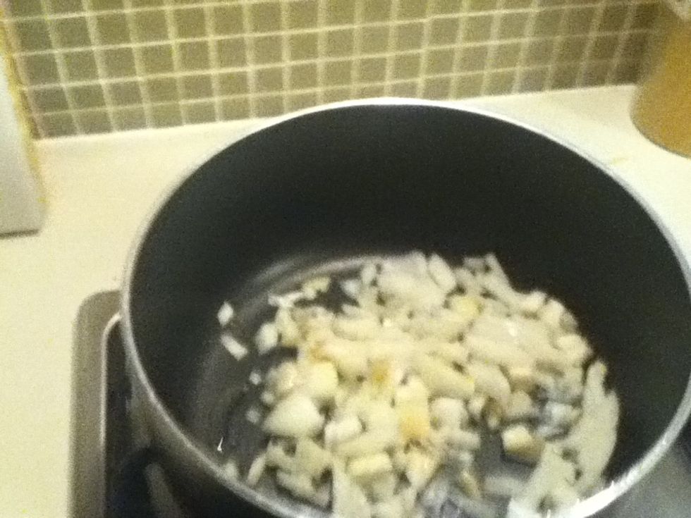 Add some olive oil and cooked the onions until soften