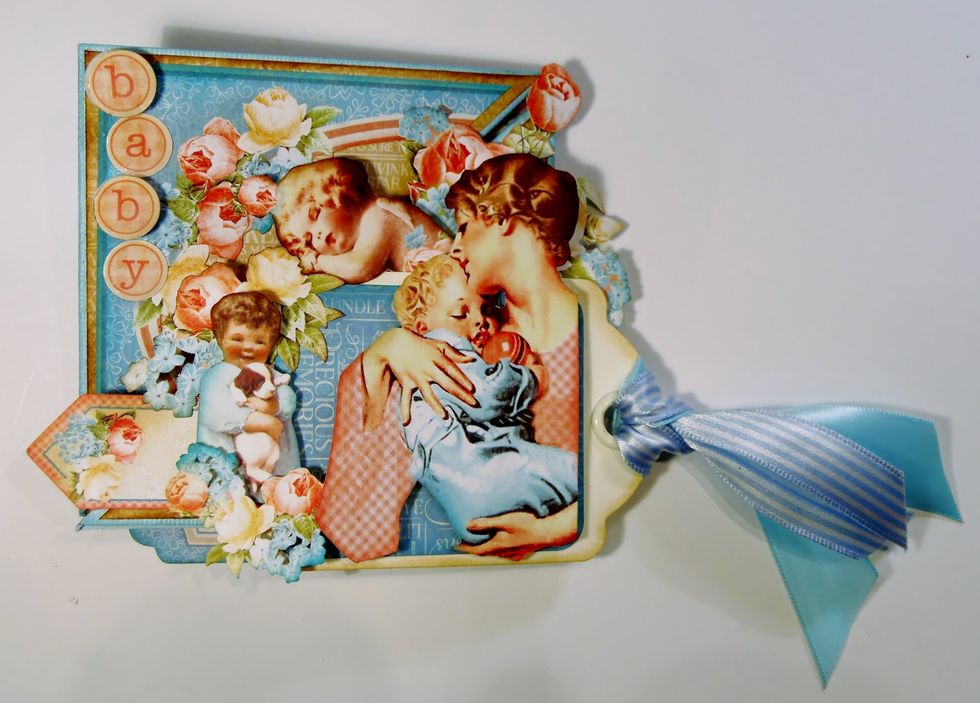 Add some ribbon and the card is finished.