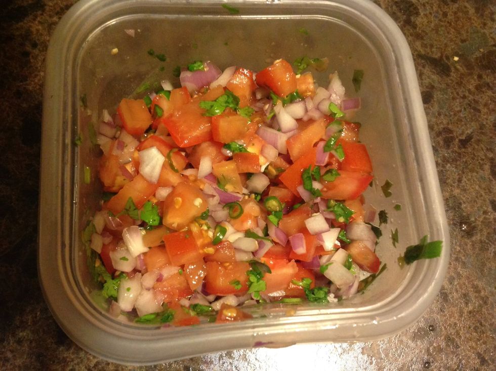 Add some salt, and give it a good mix. Taste and add more salt if necessary. Set aside.