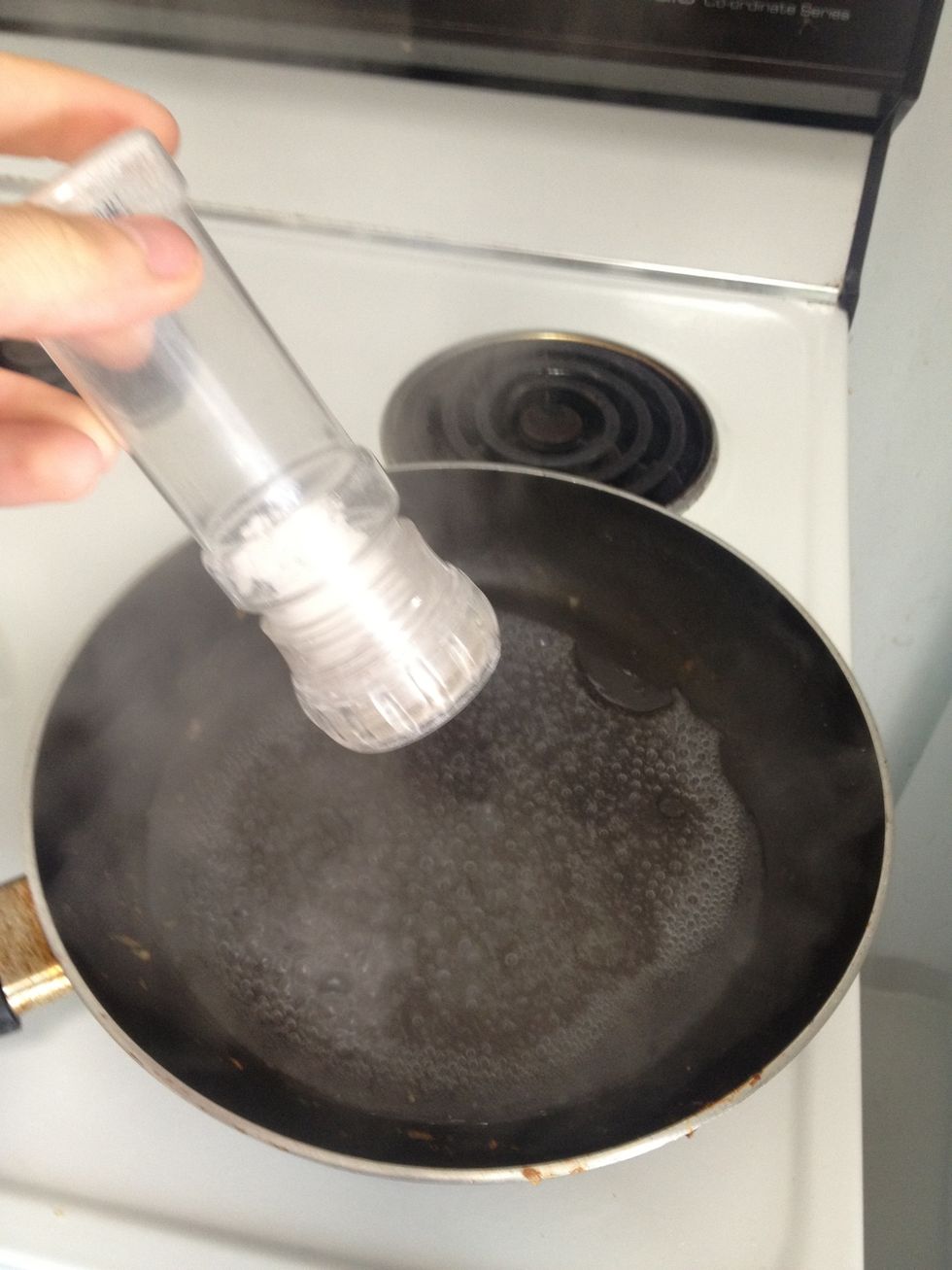 Add some salt for taste. You don't have to, if your cutting down you sodium intake. Combine and stir together, then remove from heat.