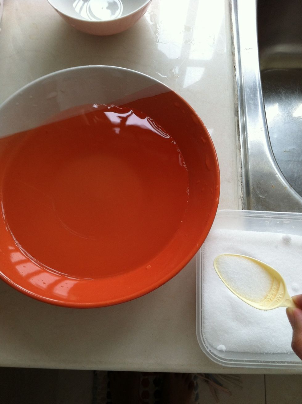 Add some salt into the water