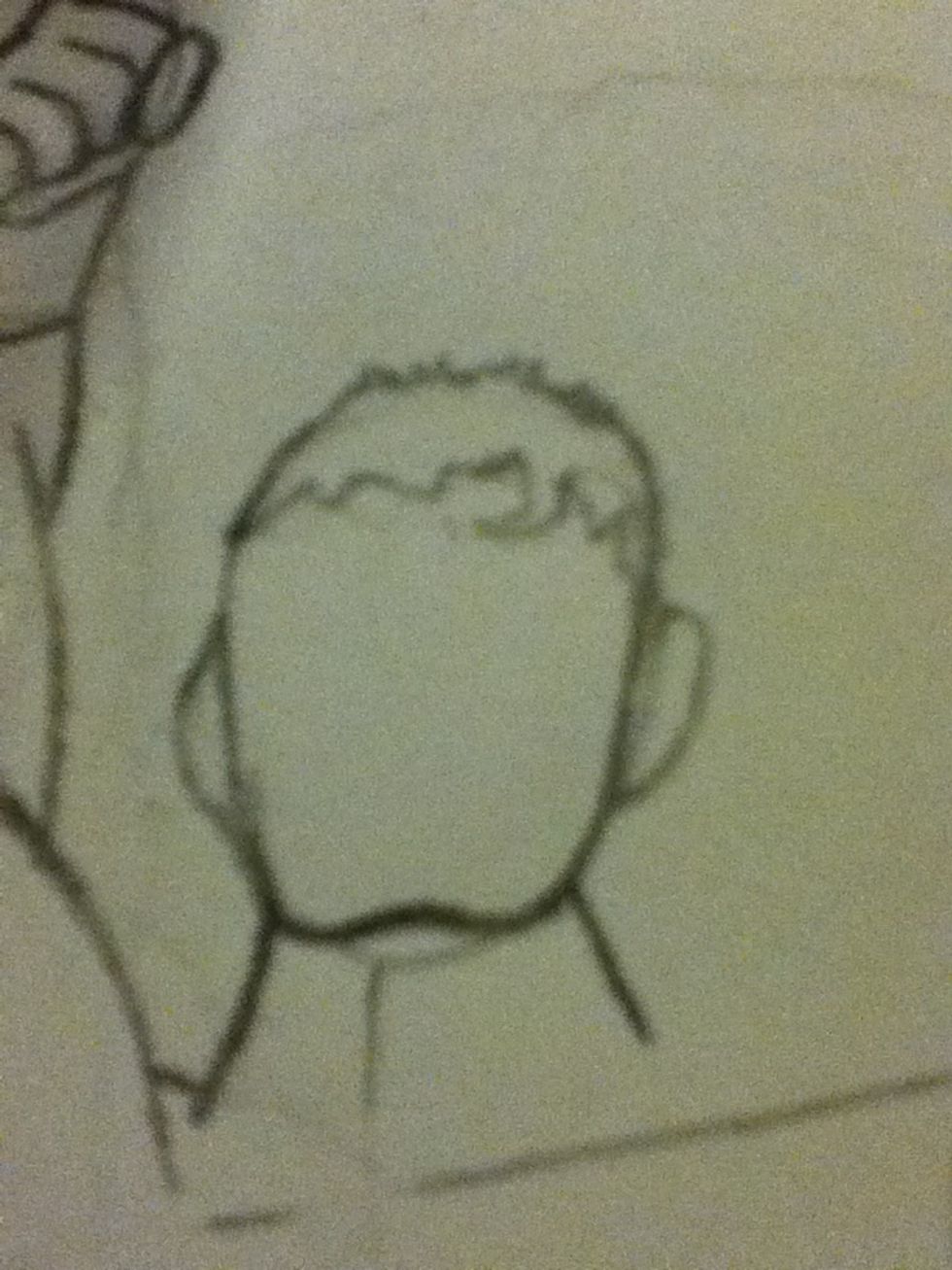 Add some scribbly hair on top