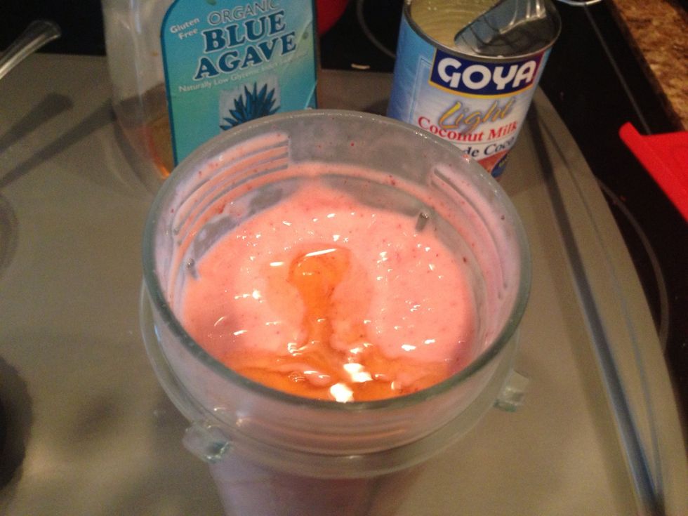 Add some sweetener to taste. I used Organic Agave Nectar but you can use sugar, brown sugar, maple syrup, molasses.... Mix again.