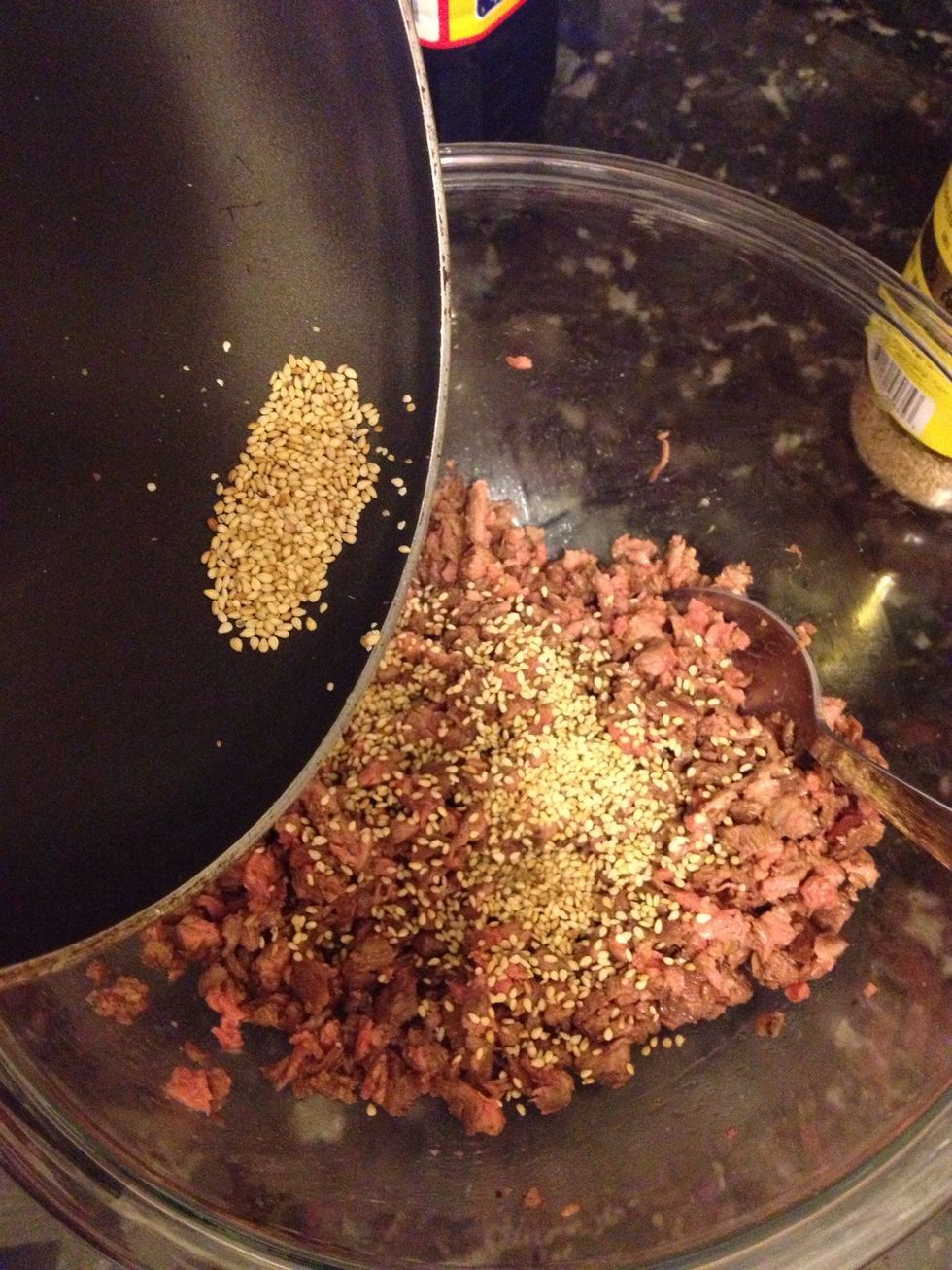 Add some toasted sesame seeds.