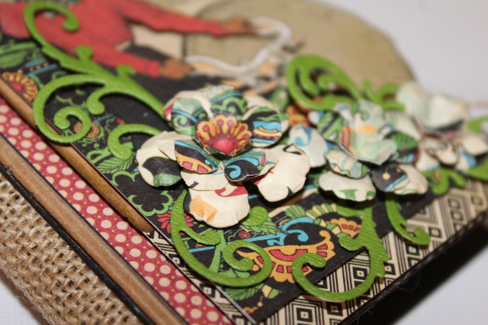 Add some twine or ribbon for close and decorative elements to the front cover