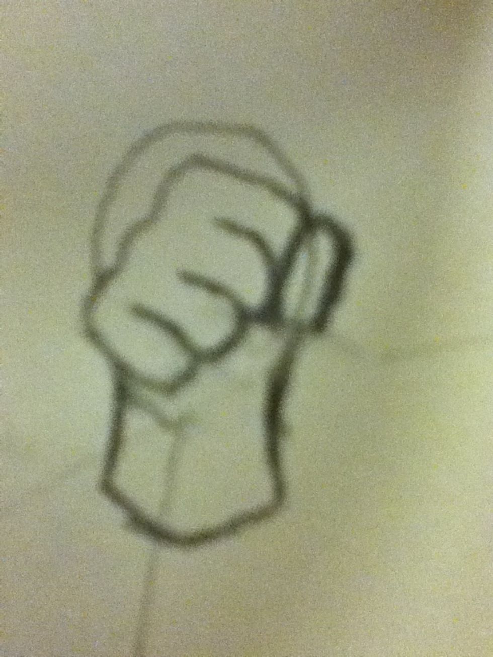 Add some u's for the rest of his fingers