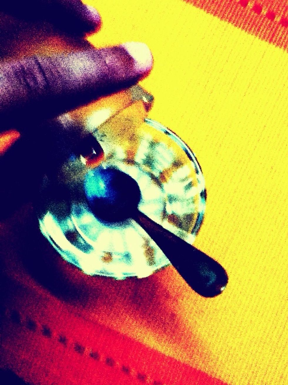 Add some vanilla essence to the mixture for flavouring... I prefer vanilla but you could go wild with your choices..