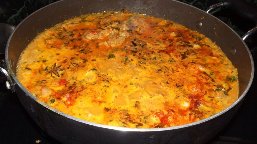 Add some water and cook for at least 20 min. In medium flame..