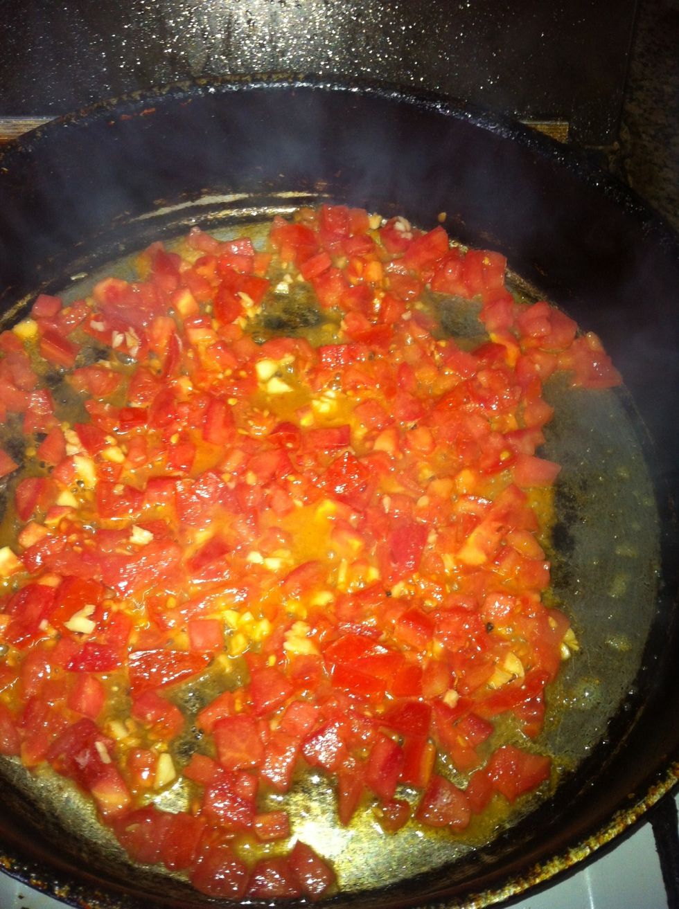 Add some water from the pasta water