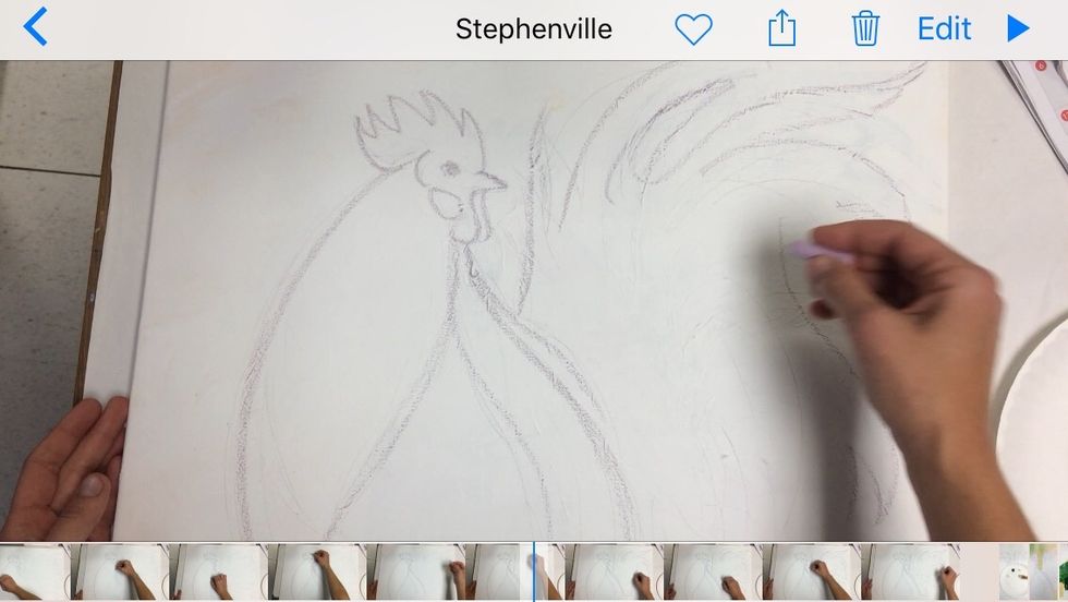 Add some wild tail feathers. This will all be painted over so if you make a mistake it is fixable :)