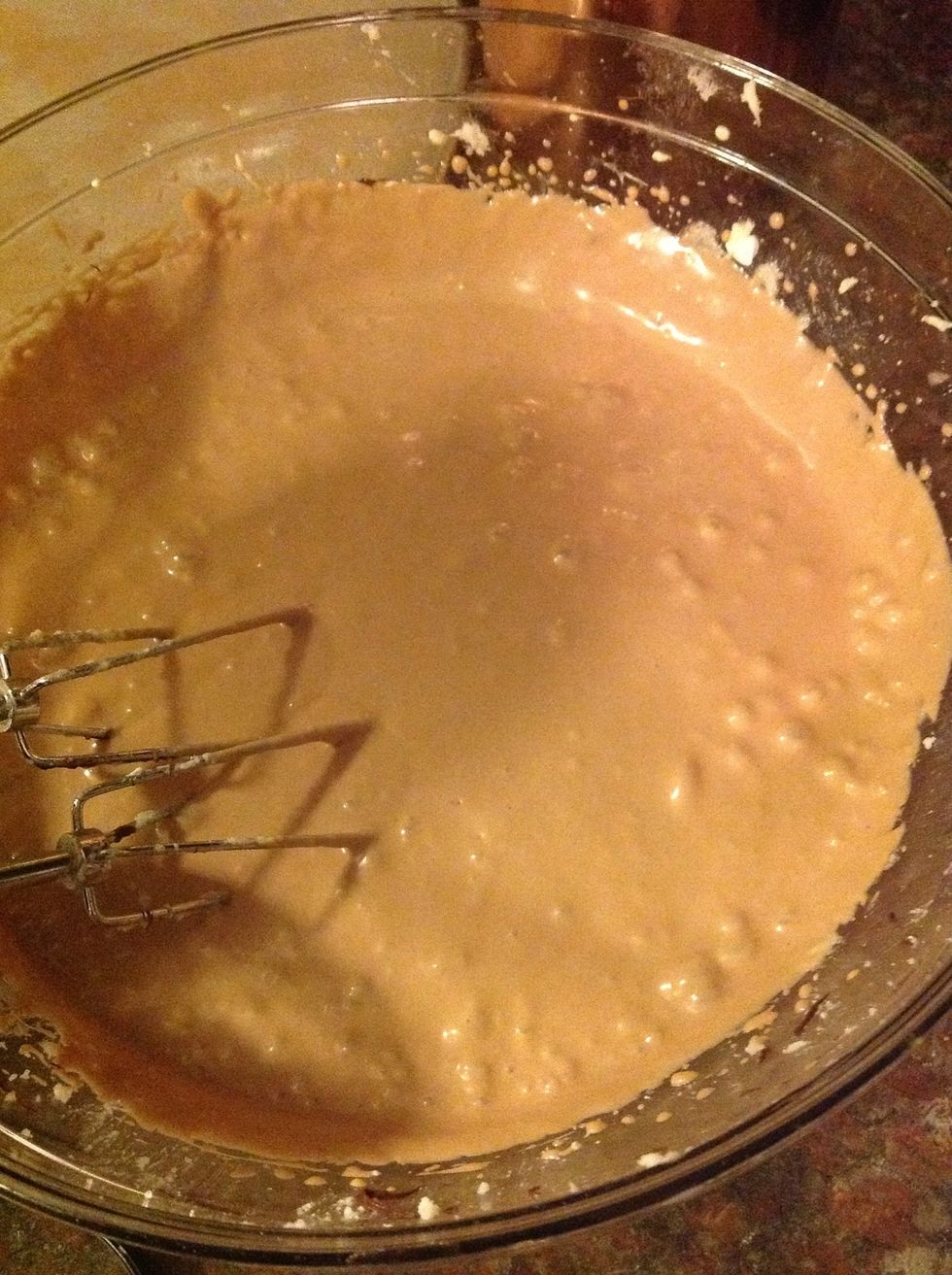 Add sour cream. Beat for 2 minutes on medium speed until smooth.