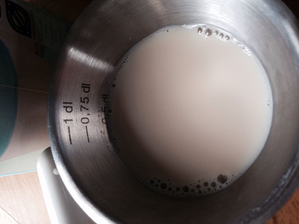 Add soy milk. The one I use contains 4.5 carbs per 100 Millilitre.