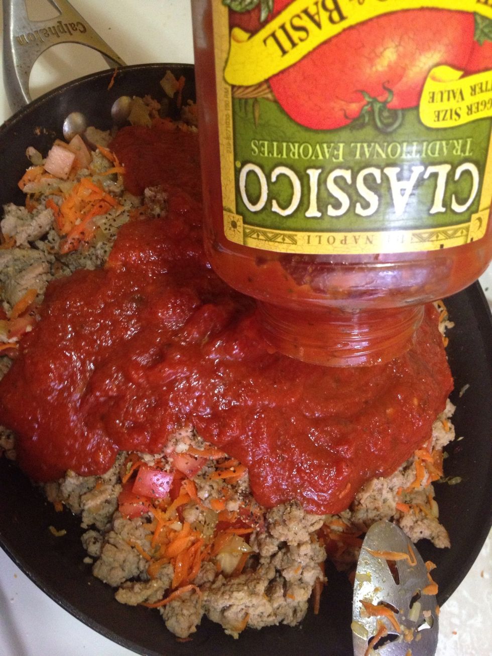 Add spaghetti sauce
