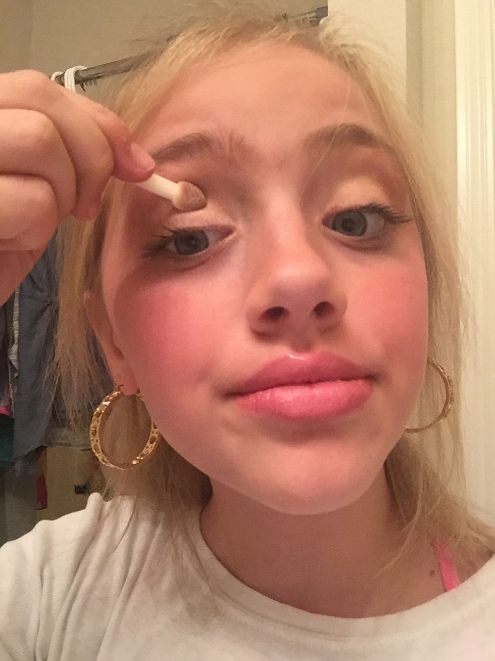 Add sparkly nude in between