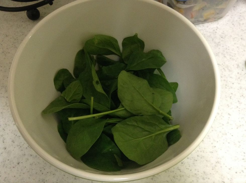 Add spinach to bowl