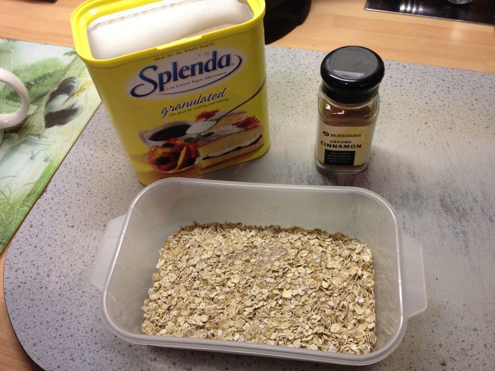 Add Splenda and cinnamon