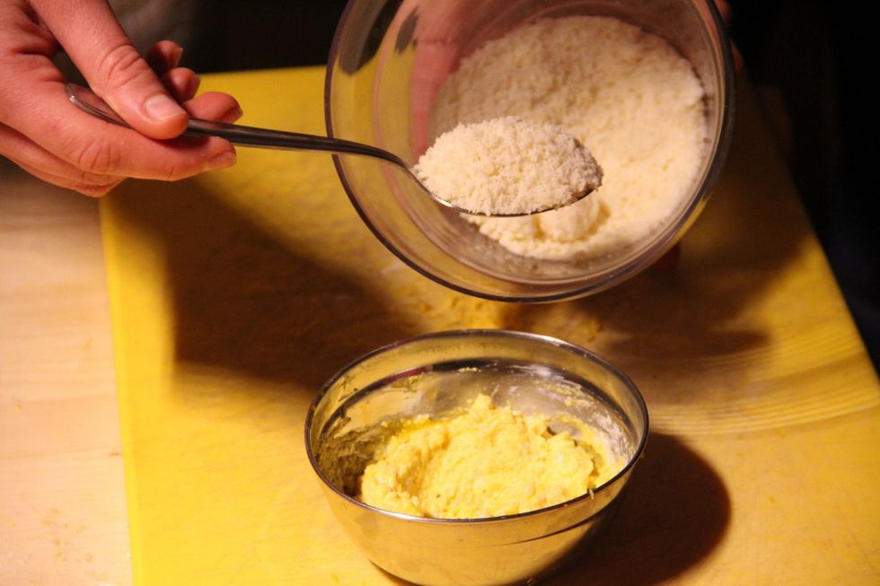 Add spoon of parmesan cheese
